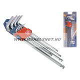 Imbuszkulcs készlet extra hosszú 9 db-os EXTOL PREMIUM