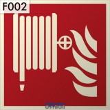 Implaser Tűzcsap, Utánvilágító biztonsági jel öntapadó - B150