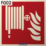 Implaser Tűzcsap, Utánvilágító biztonsági jel tábla 15x15 cm - B150