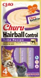 Inaba Cat Ciao Churu Hairball krémes macskaeledel - tonhal 4 x 14 g