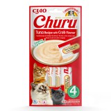 Inaba Cat Ciao Churu krémes macskaeledel - tonhal, rák 4 x (4 x 14 g)