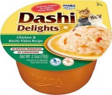 Inaba Cat Dashi Delights nedves macskaeledel - csirke, bonito pehely 4x70 g