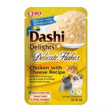 Inaba Dashi Delights Delicate Flakes nedves macskaeledel - csirke sajttal 4 x 40 g