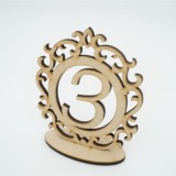 Indamintás asztalszám fából