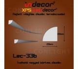 INDECOR Hajlítható negyedköríves díszléc 20x20mm, 2m/szál