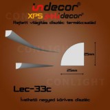 INDECOR Hajlítható negyedköríves díszléc 25x25mm, 2m/szál