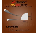 INDECOR Hajlítható negyedköríves díszléc 30x30mm, 2m/szál