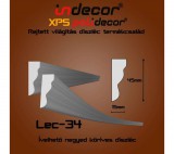 INDECOR Hajlítható negyedköríves díszléc 45x15mm, 2m/szál