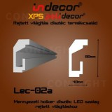 INDECOR Mennyezeti Rejtett Világítás Díszléc 80x40