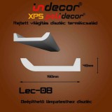 INDECOR Oldalfali beépíthető lámpatesthez díszléc Lec-08 190x40 mm