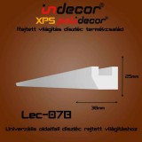 INDECOR Oldalfali rejtett világítás díszléc Lec-07B 30x25mm