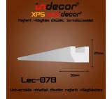 INDECOR Oldalfali rejtett világítás díszléc Lec-07B 30x25mm