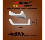 INDECOR Oldalfali rejtett világítás díszléc Lec-08B 190x60mm