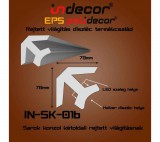 INDECOR Sarok konzol 70x70 SK-01B