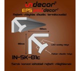 INDECOR Sarok konzol 80x80 SK-01C