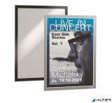 Infokeret, A3, öntapadó háttal, mágneses előlappal, DURABLE "DURAFRAME", ezüst