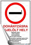 . Információs matrica, 21x30 cm, "Dohányzásra kijelölt hely"