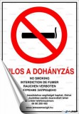 . Információs matrica, 21x30 cm, "Tilos a dohányzás!"