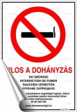 . Információs matrica, 21x30 cm, Tilos a dohányzás! (LUIN110)