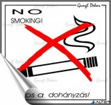 . Információs matrica, 8,7x8,3 cm, 'Tilos a dohányzás!'