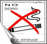 . Információs matrica, 8,7x8,3 cm, Tilos a dohányzás! (LUIN074)