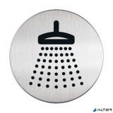 Információs tábla, rozsdamentes acél, DURABLE "Zuhany"