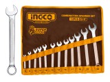 INGCO Csillag-villáskulcs készlet 12 részes 6-24 mm CrV