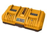 INGCO Dupla akkumulátor töltő 8,0 A 20 V