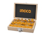 INGCO Felsőmaró készlet 12 részes 6 mm