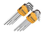 INGCO Hosszú torx és imbuszkulcs készlet 18 részes