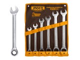 INGCO Racsnis csillag-villácskulcs készlet 6 részes 19-32 mm CrV