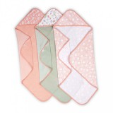 INGENUITY Clean&Cuddly Edi kapucnis törölköző 3 db