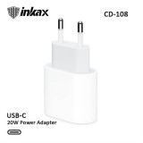 INKAX CD-108 PD 20W Hálózati Töltőfej - Fehér