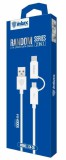 INKAX CK-35 2in1 USB Type-C+Micro USB 1M Adatkábel - Fehér