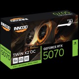 Inno3D GeForce RTX 5070 Twin X2 OC VGA (PCIe 5.0, 12 GB GDDR7, 192 bit, 3xDP+HDMI)