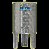 Inox 12 l-es bortartály, úszófedeles, paraffinos, 1 csappal (Zottel) (10470)