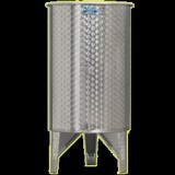 Inox 300 l-es bortartály, úszófedeles, paraffinos, 2 csappal (Zottel) (10479)