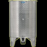 Inox 500 l-es bortartály, úszófedeles, paraffinos, 2 csappal (Zottel) (14628)