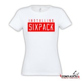 Installing sixpack női póló (fehér)