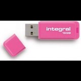 Integral 16GB USB2.0 DRIVE NEON PINK USB flash meghajtó USB A típus 2.0 Rózsaszín (INFD16GBNEONPK)