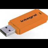 Integral 64GB USB2.0 DRIVE NEON ORANGE USB flash meghajtó USB A típus 2.0 Narancssárga (INFD64GBNEONOR)
