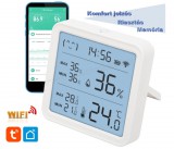 Intelligens Wifi hőmérő és páratartalom mérő HSTHC TuyaSmart