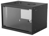 Intellinet 19" 6U Falra szerelhető Rackszekrény Black 714143