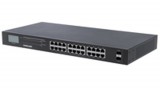 Intellinet 24-Port Gigabit Ethernet PoE+ Switch with 2 SFP Ports - LCD Display - IEEE 802.3at/af Power over Ethernet (PoE+/PoE) Compliant - 370 W - Endspan - 19" Rackmount (Euro 2-pin plug) - Unmanaged - Gigabit Ethernet (10/100/1000) - Full duplex -