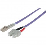 Intellinet 751056 száloptikás kábel 5 M LC SC OM4 Ibolya (751056)