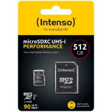 Intenso microSD 512GB UHS-I Perf CL10| Performance Class 10