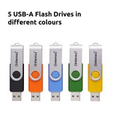 Intenso USB Flash Drive Office Line 3543595 3.2 5St. Multipack - 64 GB USB A 3.2 Gen 1 (3.1 Gen 1) Többszínű Pendrive