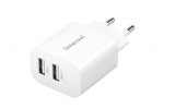Intenso W24AA 2x USB-A Power Adapter White 7802412