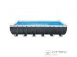 Intex 26364NP Ultra frame négyszögletes medence, 732x366x132, homokszűrő, létra, alátét, takarófólia