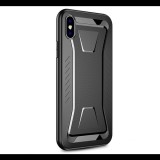 IPAKY PHANTOM szilikon telefonvédő (közepesen ütésálló, rombusz minta) FEKETE [Apple iPhone XS Max 6.5] (5996457833436)